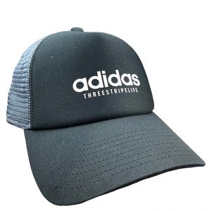 Adidas Threestripelife Trucker Mesh Adjustable Snapback Hat Cap Women